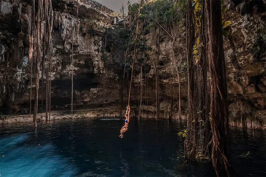 Swimming in a cenote | Luxury Guide to Vacationing in Tulum