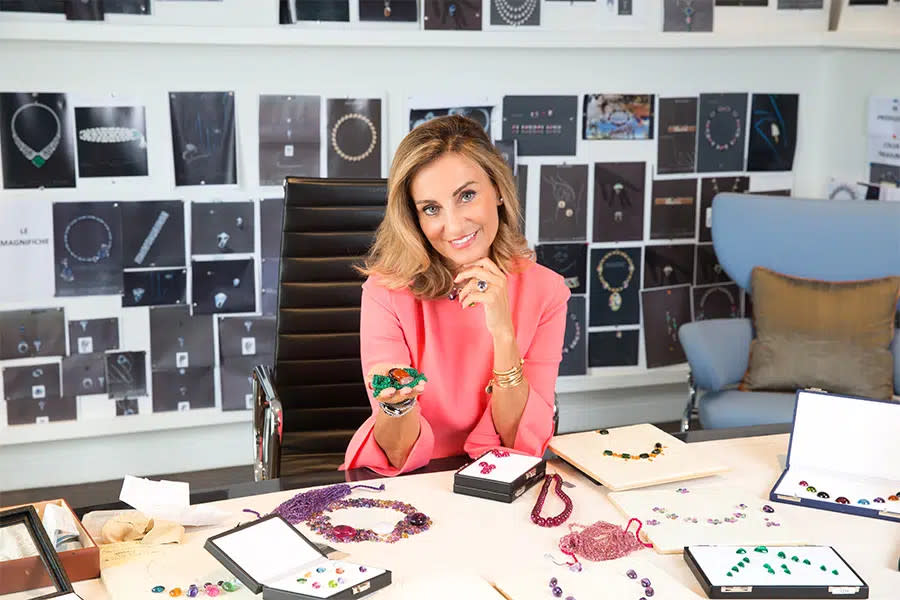Lucia Silvestri, Bulgari’s Jewelry Creative Director, in her office in Rome