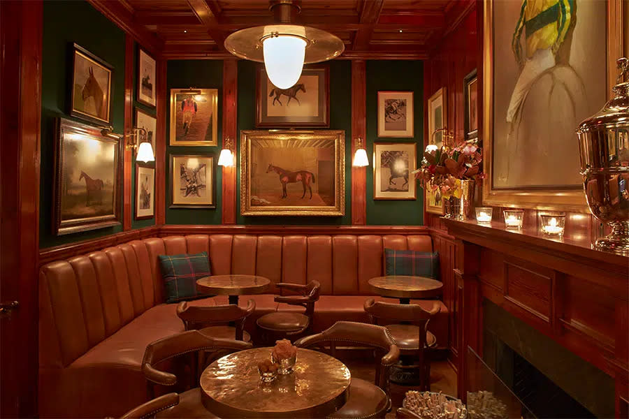 A dining nook in The Polo Bar
