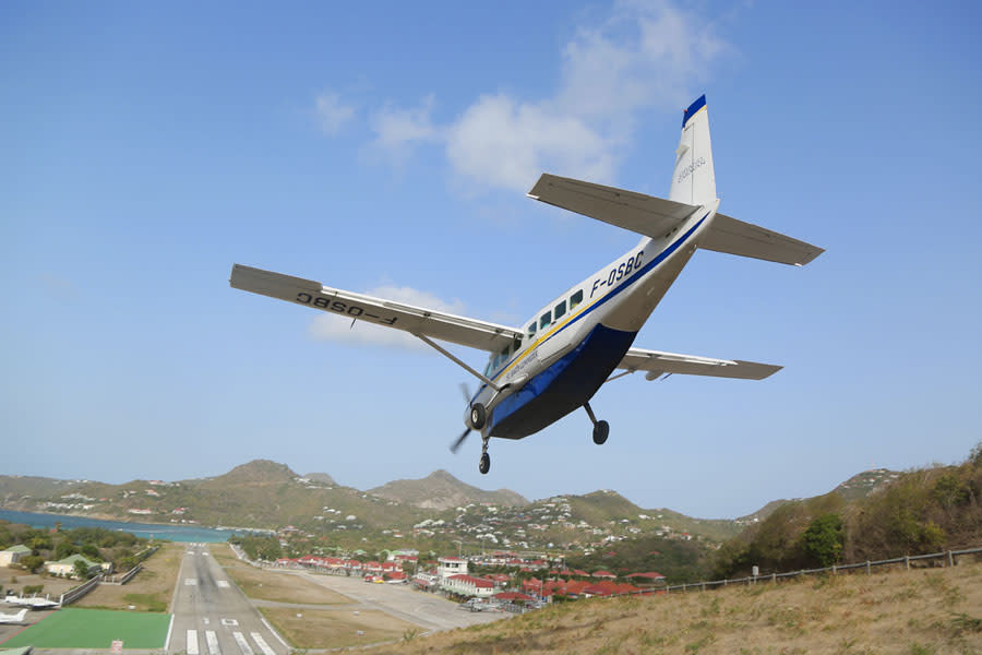 St. Barths has a difficult and short runway that only certain pilots and planes can land on