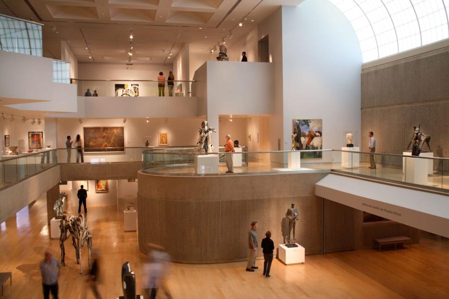interior of the Palm Springs art museum