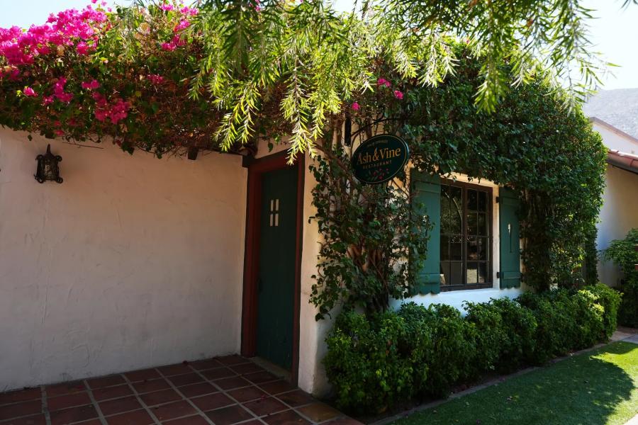 exterior of Ash & Vine restaurant in Palm Springs