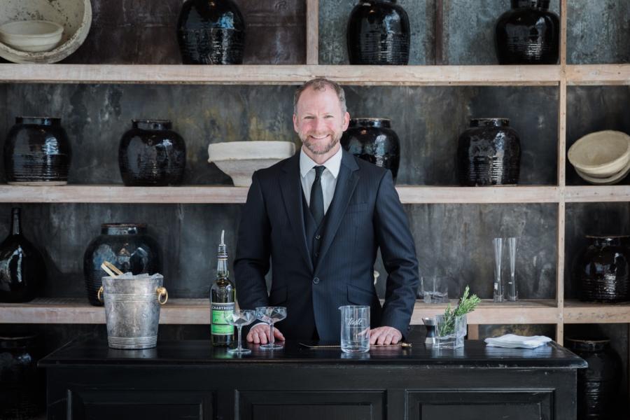 Host of the cocktail making class at Taste Catering