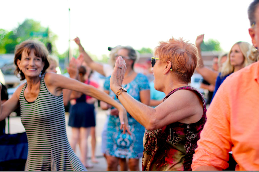 People Celebrating On Beale Street