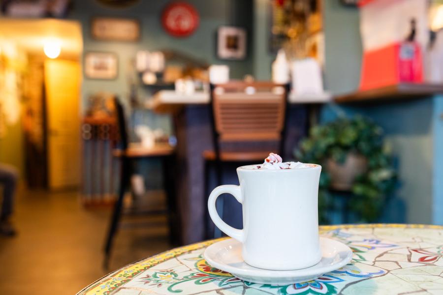 Coffee, hot chocolate