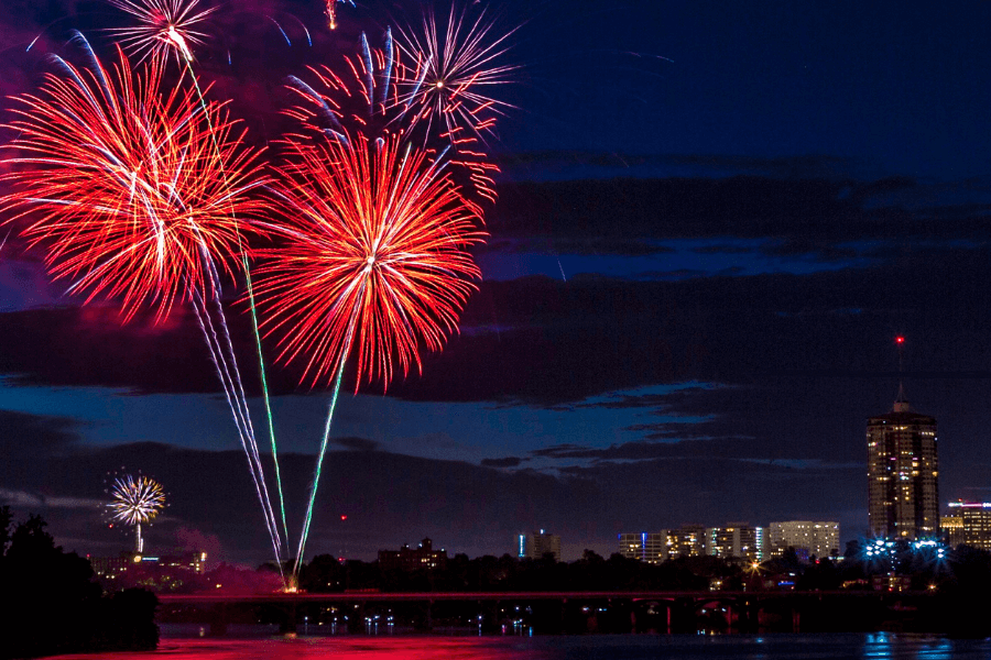 4th of July fireworks on the Arkansas River