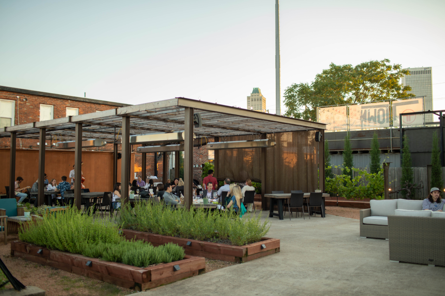 The patio at Lowood