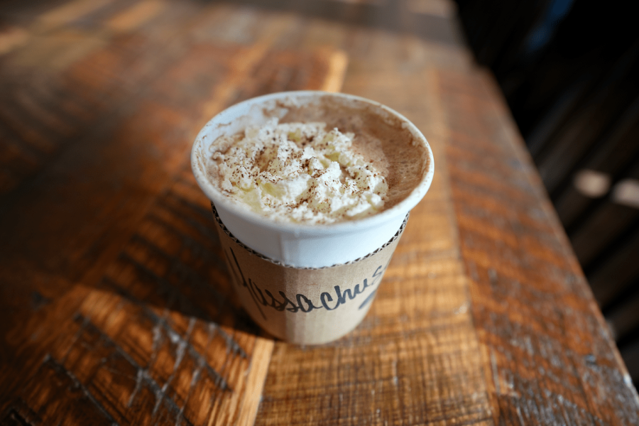 cup of drinking chocolate with whipped cream