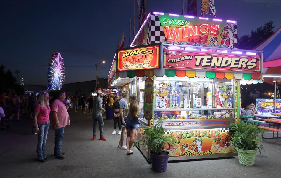The Chicken Wings and Tenders food stand at the Oklahoma State Fair