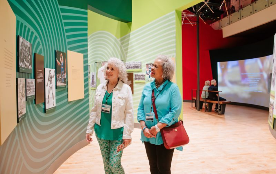 Two women at the First Americans Museum