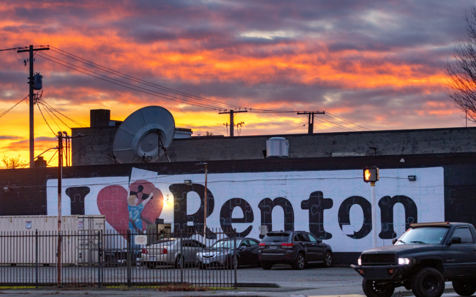 I love Renton mural