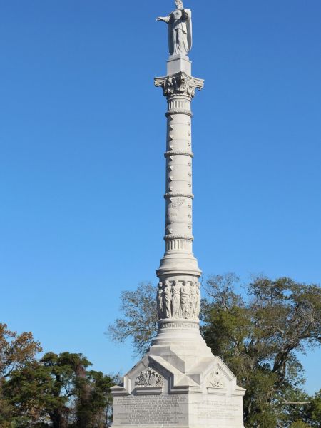 Monument surrounded by fall colors