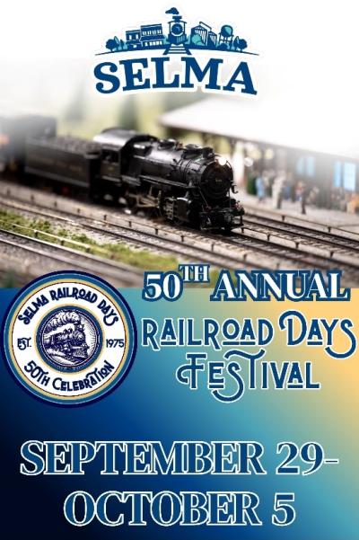 Selma Railroad Days 50th Vertical Graphic with Dates