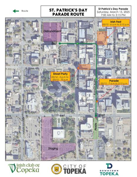 Topeka Irish Fest Map