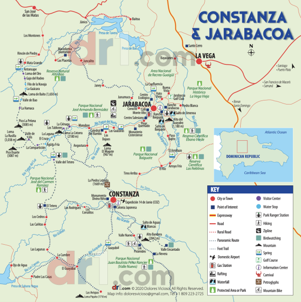 Constanza & Jarabacoa Map