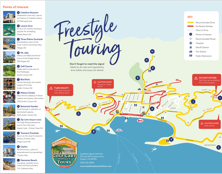 Golf Cart Tour Map