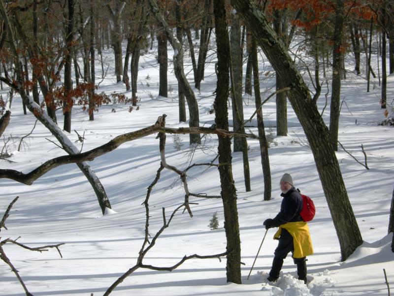 Man hiking trail