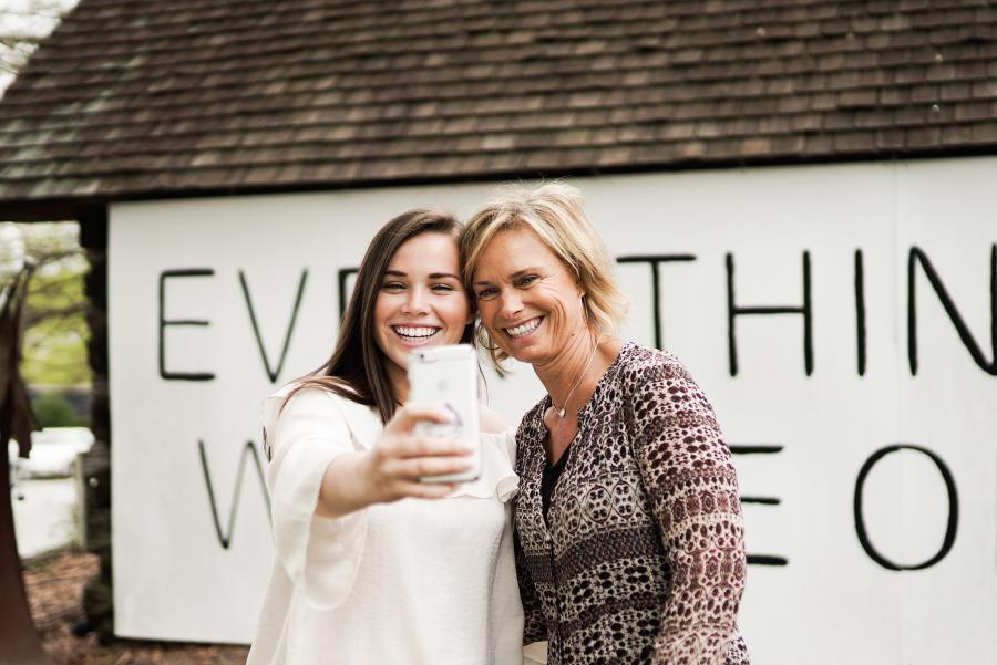 Mom and Daughter at EWBOK Mural