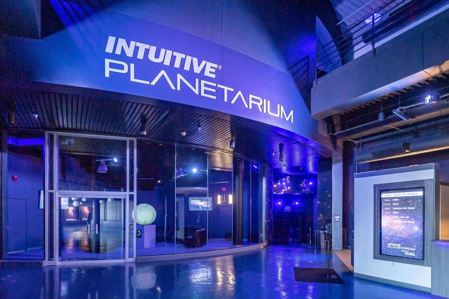 View of the entrance to the Intuitive Planetarium US Space and Rocket Center