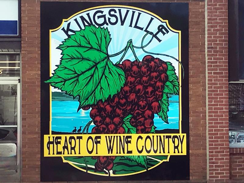 Kingsville wine Mural