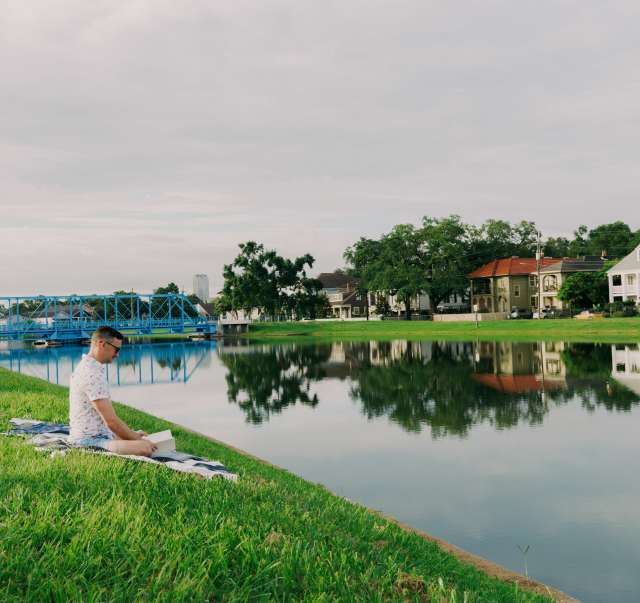 Relaxing on Bayou St. John
