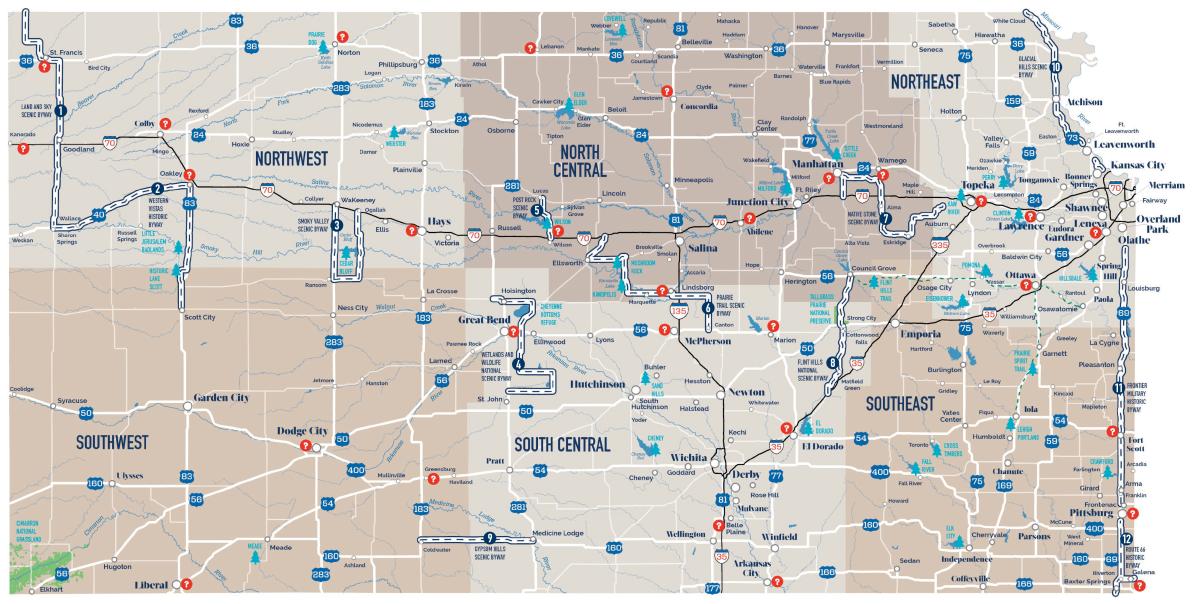 Kansas Byways Map 2025
