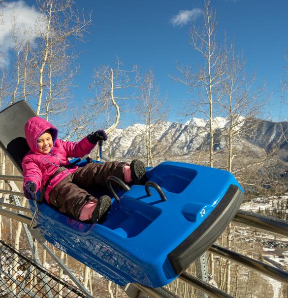 Alpine Coaster at Purgatory Resort During Winter