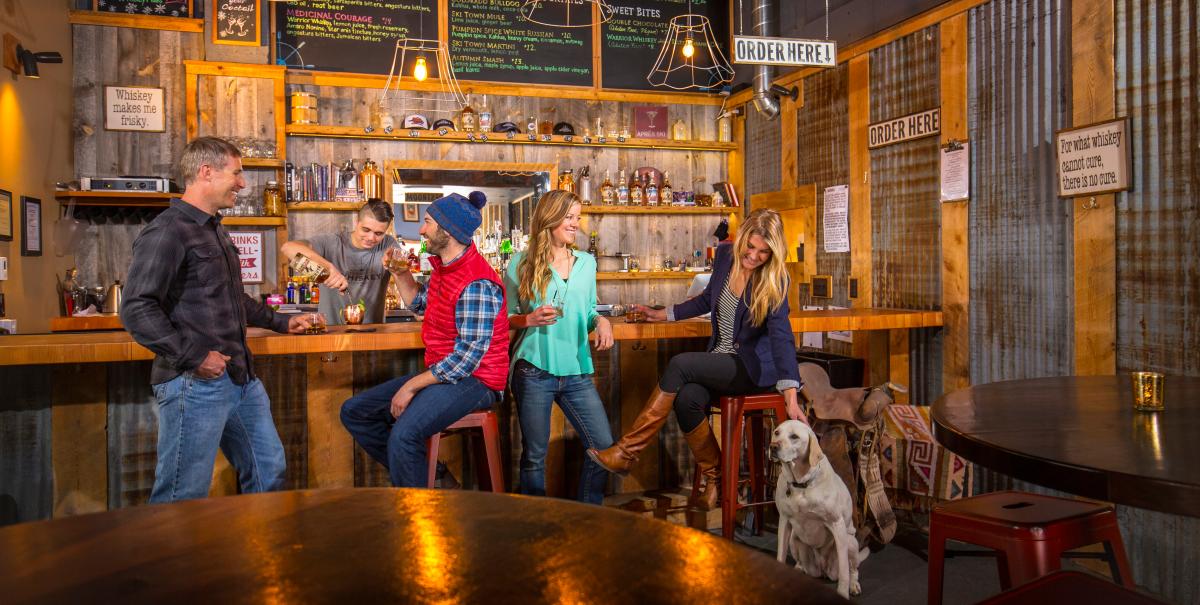 Diners enjoy libations and Steamboat Whiskey Company