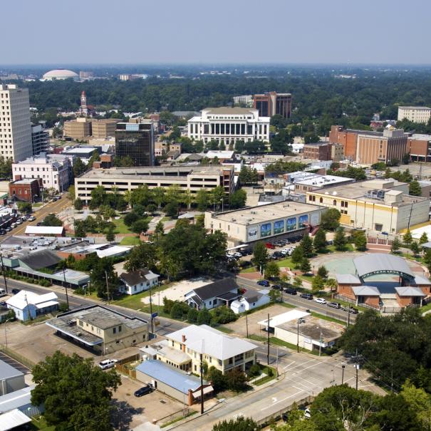 Aerial View of Downtown Lafayette