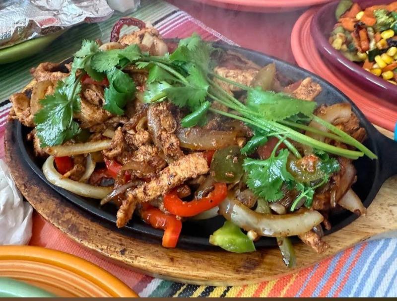 Fajita  being served at Shancho's in Palm Springs