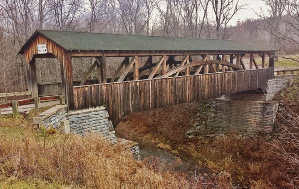 Old Wooden Covered Bridge