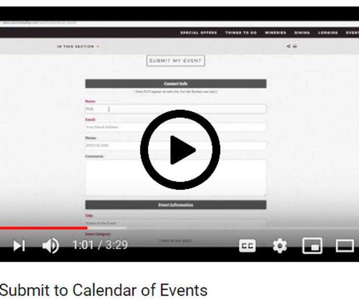 How to submit to SVVB calendar of events