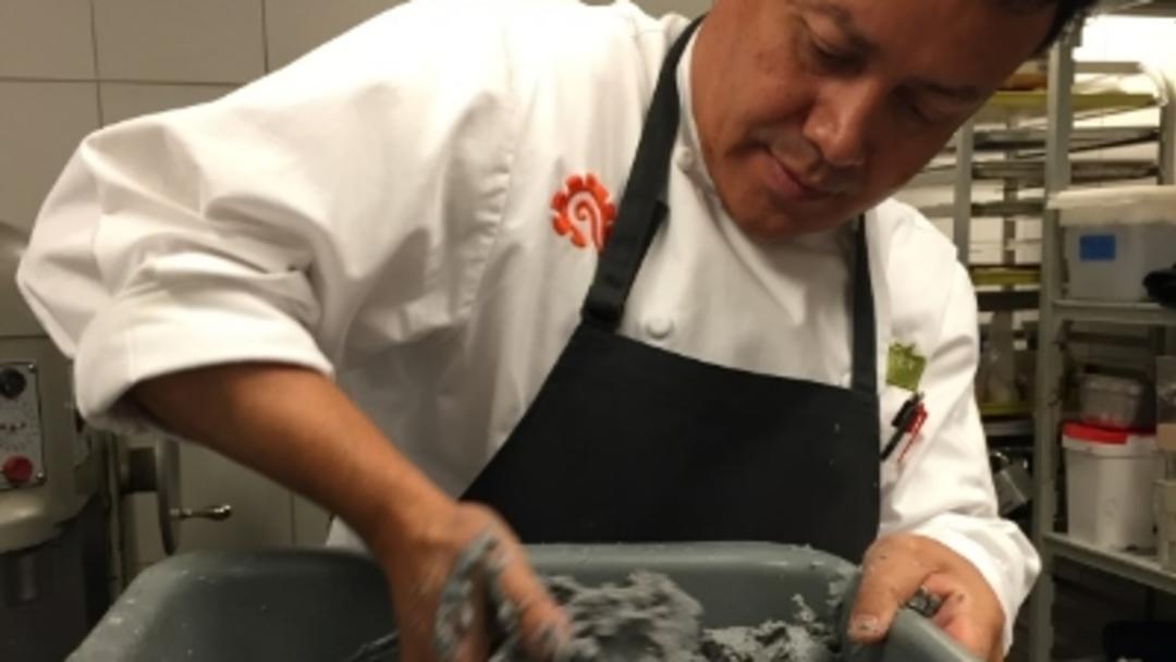 Hugo Ortega making tortillas