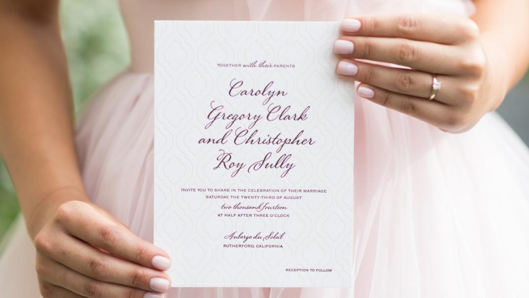 Bridesmaid with Invitation