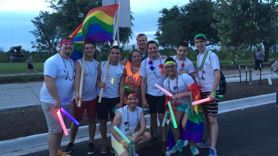 Pride Parade marchers