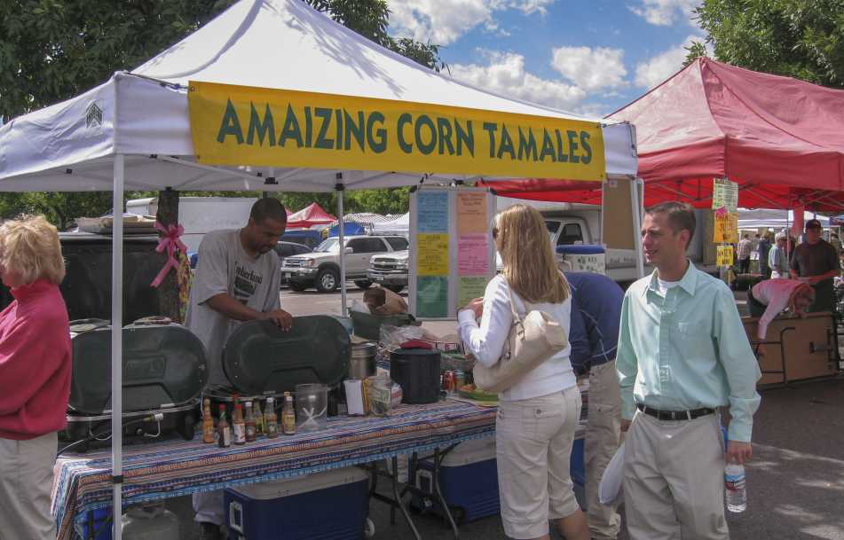 A farmers' market in Denver's Cherry Creek neighborhood