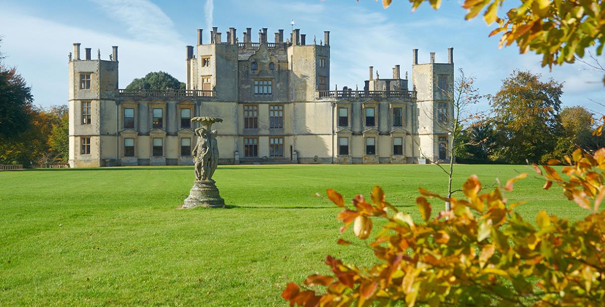 Grounds and exterior of Sherborne Castle and Gardens