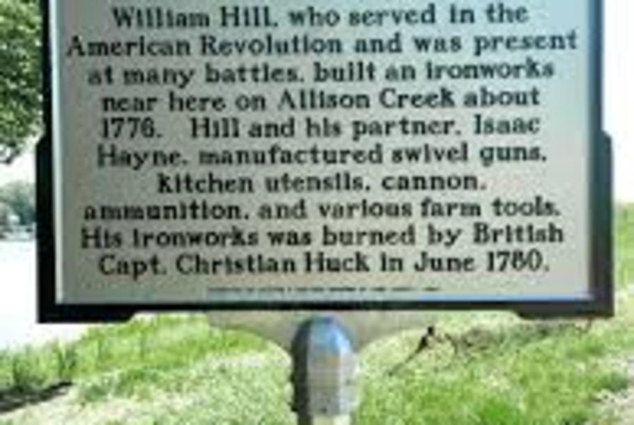 Hill’s Ironworks Historical Marker