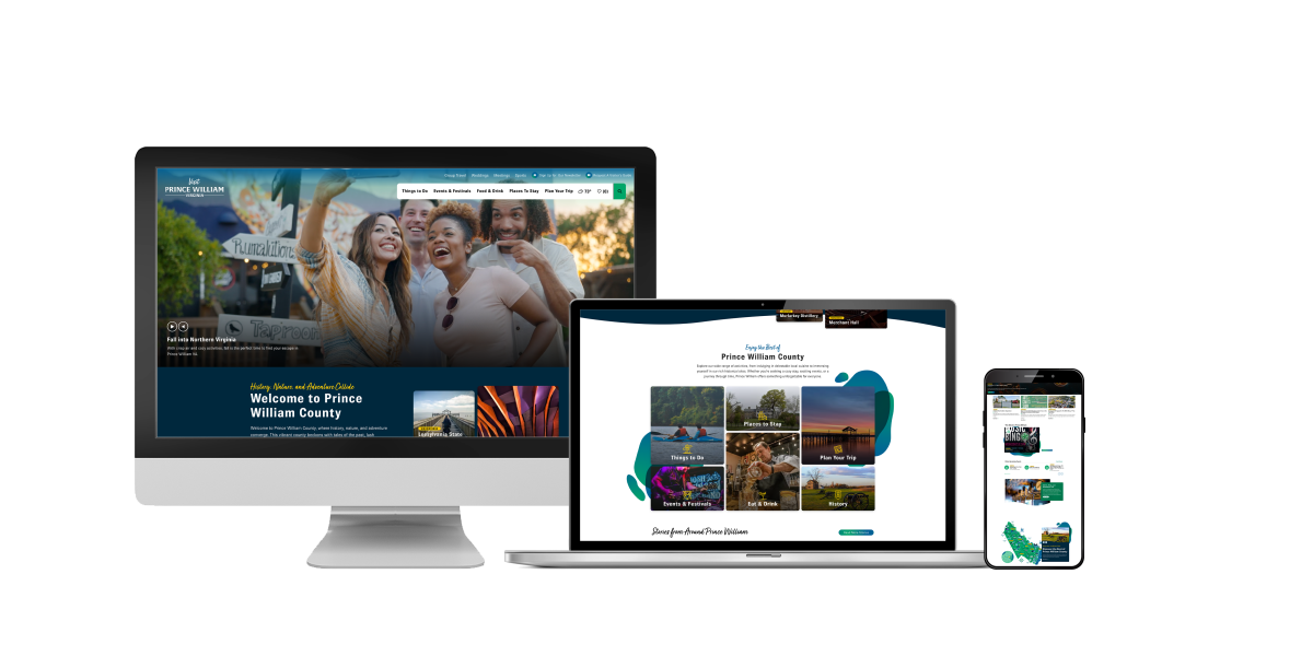 Prince William County website on desktop - laptop - mobile 2024