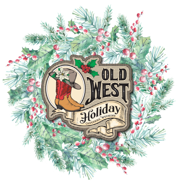 Old West Holiday logo with wreath