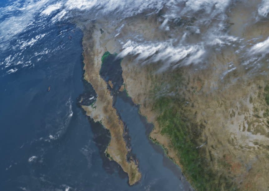 baja from space