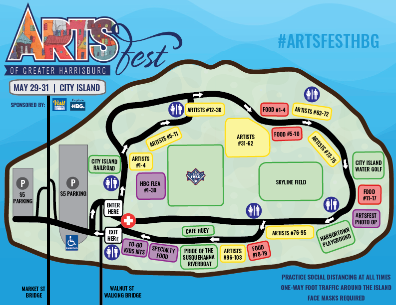 Harrisburg's Artsfest 2021 Map