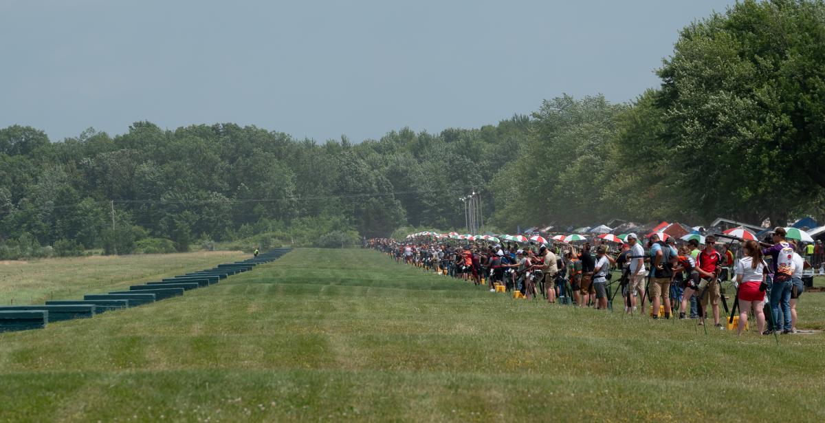 View of trapshooters