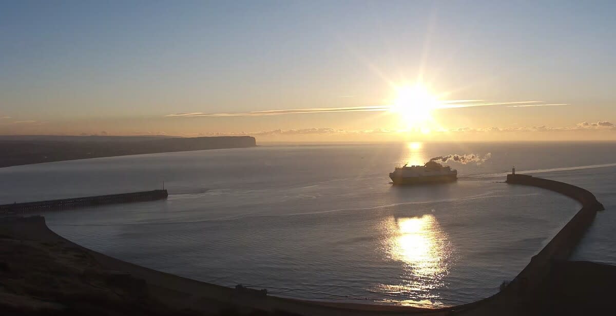 Newhaven Ferry at sunset