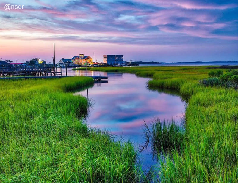 Sunrise at Southport Yacht Basin, North Carolina.