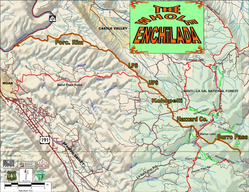 Whole Enchilada trail map