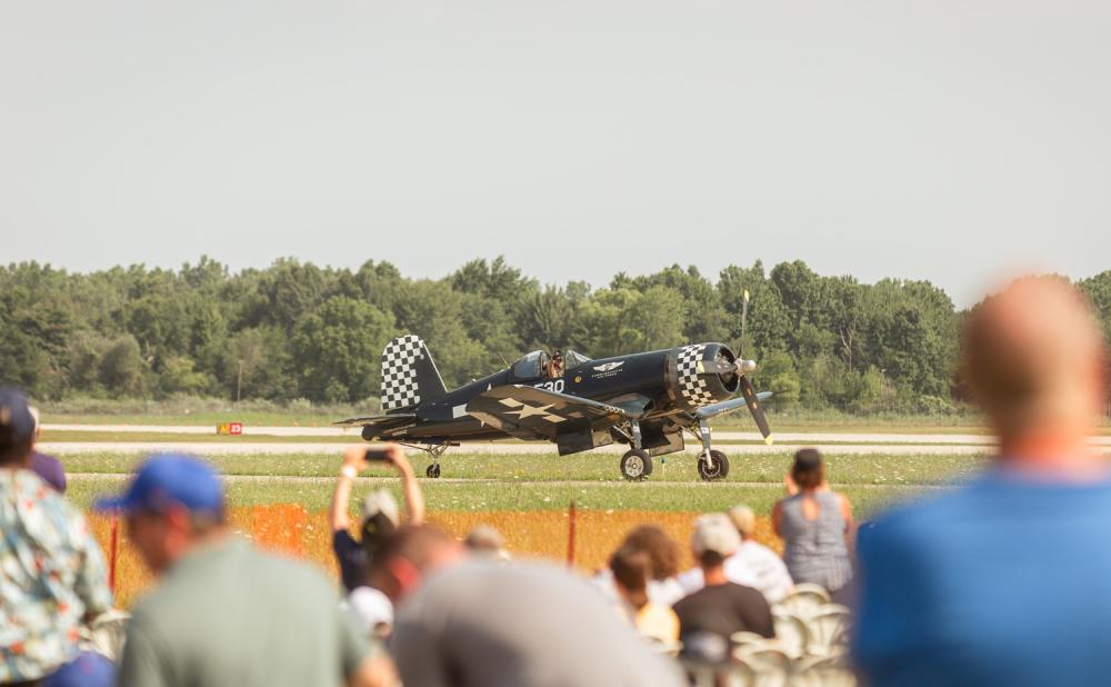 plane takes off at thunder over Michigan