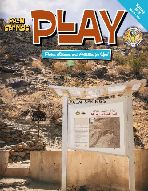 Magazine cover of Paly Magazine from parks and recreation in Palm Springs