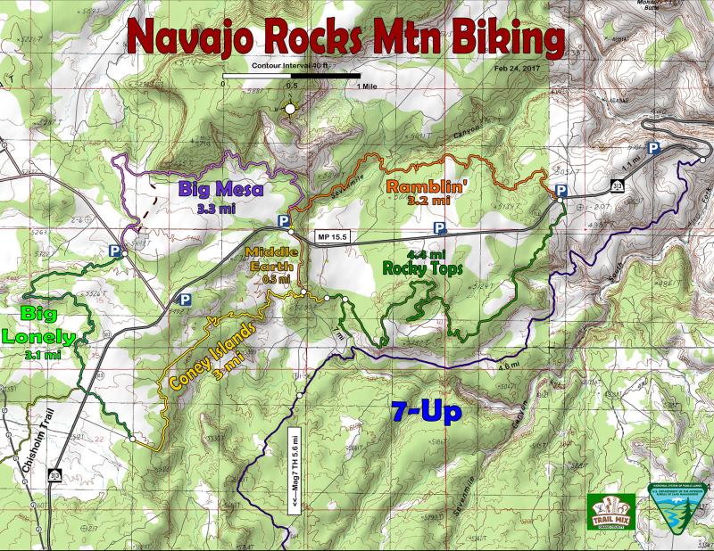 Navajo Rocks trail map