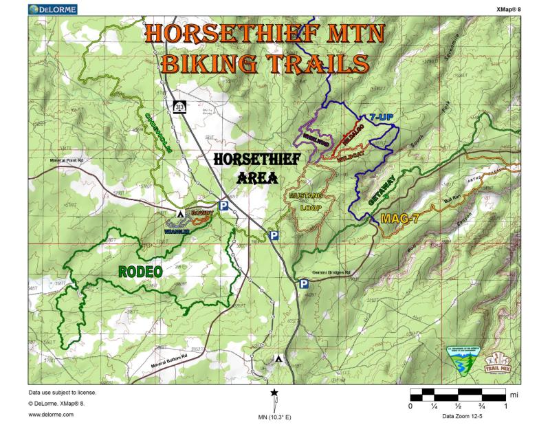Horsethief trail map